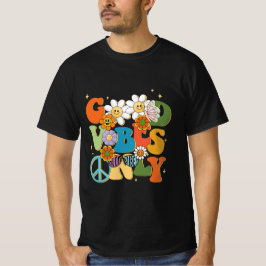 グッドビベスタイポグラフィ Tシャツ