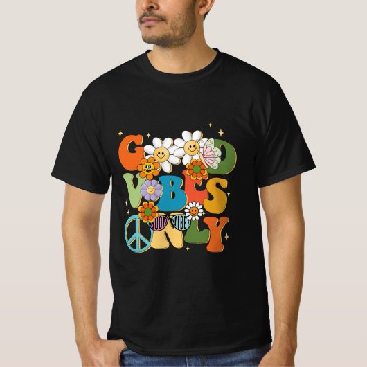 グッドビベスタイポグラフィ Tシャツ (正面)