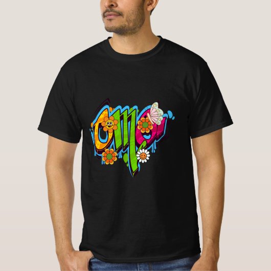 グッドビベスタイポグラフィ Tシャツ (正面)