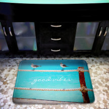 グッドビベス引用文ホワイトシーガルビーチ鳥類写真