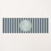 グッドビーズオンリーブルー&グリーンタイポグラフィ引用文 ヨガマット (正面(横))