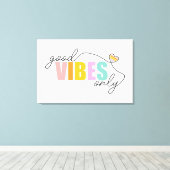 グッドビーズオンリーレインボーハート キャンバスプリント (インサイチュ (ウッドフロア))