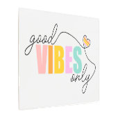 グッドビーズオンリーレインボーハート メタルプリント (アングル)