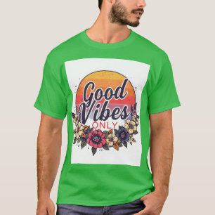 グッドビーズオンリーレトロ70sサンセットタイポグラフィ tシャツ