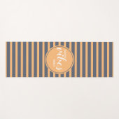 グッドビーブオンリーオレンジ&ブルータイポグラフィ引用文 ヨガマット (正面(横))