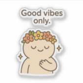グッドビーブオンリーキュートチュビーキャラクター 前向き シール (正面)