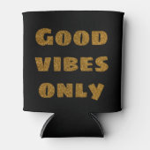 グッドビーブオンリーゴールデングリッター文字 モダン 缶クーラー (正面)