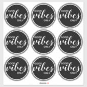 グッドビーブスのみ感動的引用文ブラック&ホワイト シール (シート)