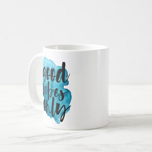 グッドビーブスオンリーウォーター色マグ コーヒーマグカップ (正面左)