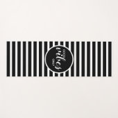 グッドビーブスオンリー白黒ストライプ引用文フィットネス ヨガマット (正面(横))