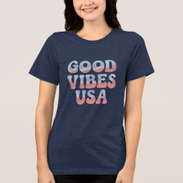 グッドビーブスUSAネイビーブルー トライブレンドTシャツ