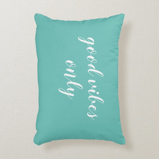 グッドビーブズのみビーチターコイズアクセント枕 アクセントクッション (正面(垂直))