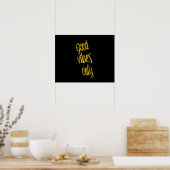 グッドビーブズのみ引用文金ゴールドフォイルフェイクビブ引用文 ポスター (キッチン)