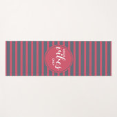 グッドビーブズオンリーピンク&ブルータイポグラフィ引用文 ヨガマット (正面(横))