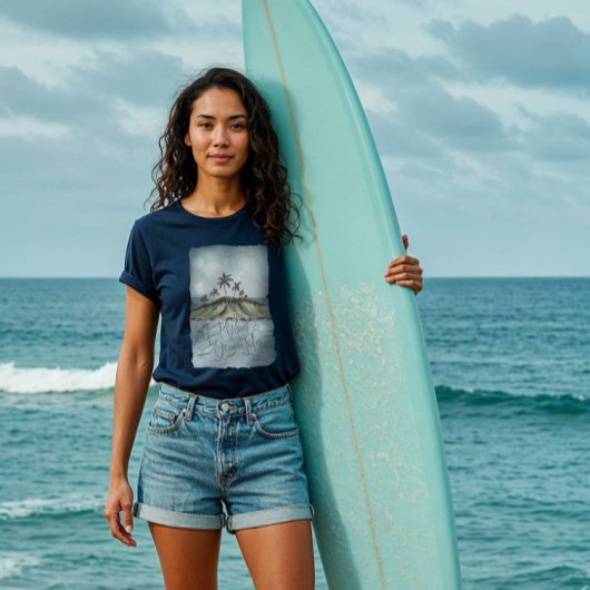 グッドビーブタイドトロピカルアイランドパームツリーズ トライブレンドTシャツ
