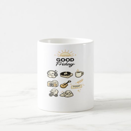 グッドフライデーの週末の雰囲気 コーヒーマグカップ (中央)