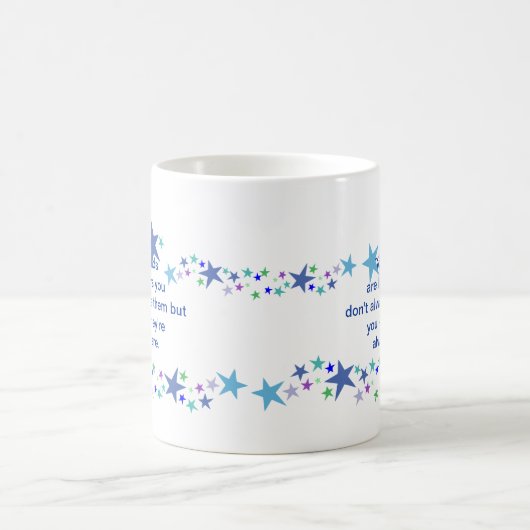 グッドフレンズのようなスターおもしろい引用文 コーヒーマグカップ (中央)