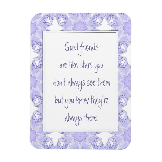 グッドフレンズのようなスターおもしろい引用文 マグネット (縦)