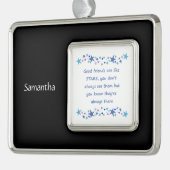 グッドフレンズのようなスター名前をカスタムする引用文 シルバープレートフレームオーナメント (左)