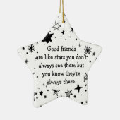 グッドフレンズのようなスター引用文 セラミックオーナメント (右)