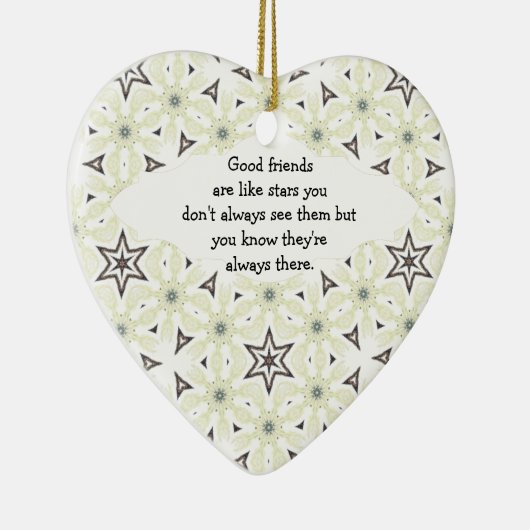 グッドフレンズのようなスター引用文 セラミックオーナメント (右)
