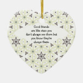 グッドフレンズのようなスター引用文 セラミックオーナメント (正面)