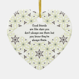 グッドフレンズのようなスター引用文 セラミックオーナメント