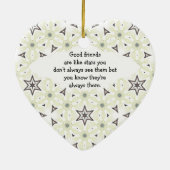 グッドフレンズのようなスター引用文 セラミックオーナメント (裏面)