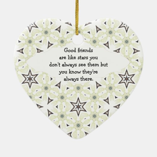 グッドフレンズのようなスター引用文 セラミックオーナメント (裏面)