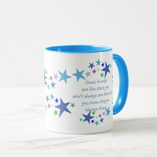 グッドフレンズのようなスター引用文 マグカップ (正面右)