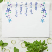 グッドフレンズはスター感動的引用文 キッチンタオル (折り畳み)