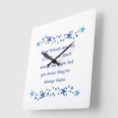 グッドフレンズはスター感動的引用文 スクエア壁時計 (傾斜)