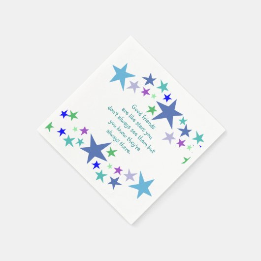 グッドフレンズはスター感動的引用文 スタンダードカクテルナプキン (角)