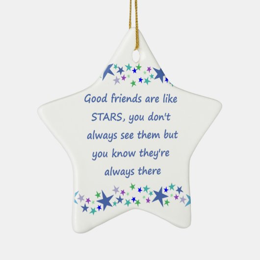グッドフレンズはスター感動的引用文 セラミックオーナメント (右)