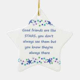 グッドフレンズはスター感動的引用文 セラミックオーナメント