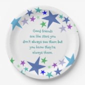 グッドフレンズはスター感動的引用文 ペーパープレート (正面)