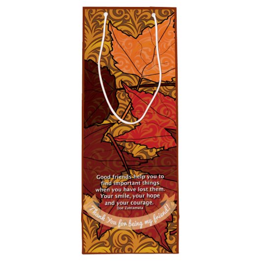 グッドフレンズ引用文 ワインギフトバッグ (裏面)