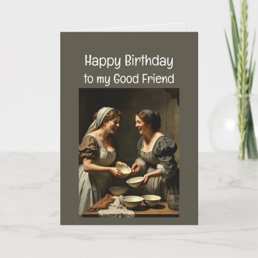 グッドフレンズ誕生日笑い カード (正面)