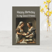 グッドフレンズ誕生日笑い カード (黄色い花)