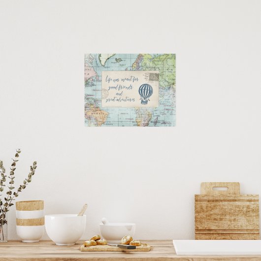 グッドフレンズ&アドベンチャー素晴らし引用文 ポスター (キッチン)