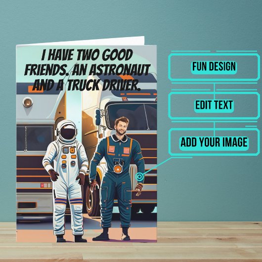 グッドフレンドトラックドライバーおもしろい誕生日 カード