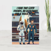 グッドフレンドトラックドライバーおもしろい誕生日 カード (正面)