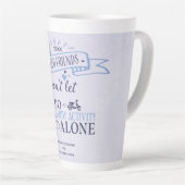 グッドフレンドパープルタイポグラフィ引用文 カフェラテマグ (右アングル)