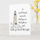 グッドフレンド感動的引用文 カード (黄色い花)