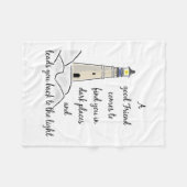 グッドフレンド感動的引用文 フリースブランケット (正面(横))