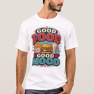 グッドフード グッドムード レトロダイナー Tシャツ