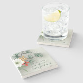 グッドブックグッドワインフローラ ストーンコースター (横)