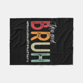 グッドブルーメンタルヘルスカウンセラーセラピスト フリースブランケット (正面(横))