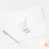 グッドヘアシンプルロゴ美容師 ラウンドシール (封筒)