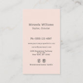 グッドヘアシンプルロゴ美容師 名刺 (裏面)